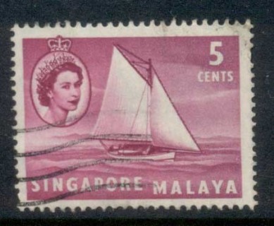 Singapore-1955-QEII-Pictorials-Ships-5c-FU