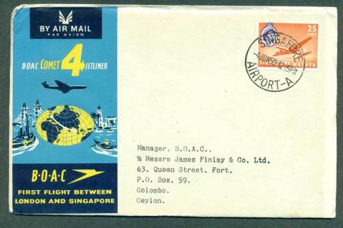 Singapore-1959-First-Flight-BOAC-London-Singapore-2-Jun-59-lot42620