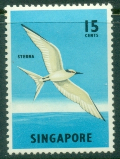 Singapore-1966-QEII-Pictorial-15c-Black-naped-Tern-MLH