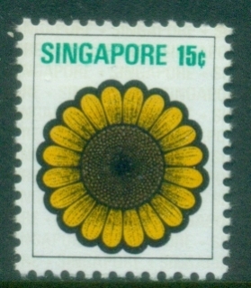 Singapore-1973-Stylised-Flowers-15c-MLH