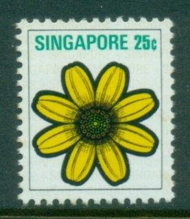 Singapore-1973-Stylised-Flowers-25c-MLH