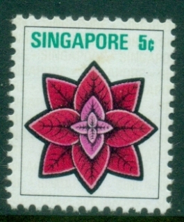 Singapore-1973-Stylised-Flowers-5c-MLH