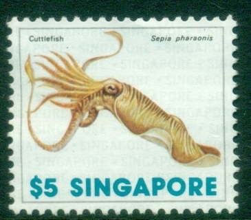 Singapore-1977-Pictorial-5-Cuttlefish-MNG