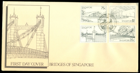 Singapore-1985-Bridges-of-Singapore-FDC