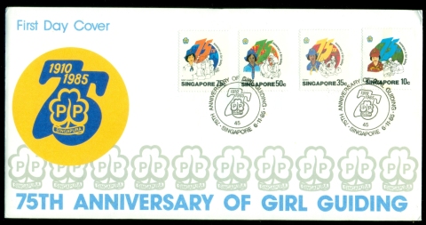 Singapore-1985-Girl-Guides-75th-Anniversary-FDC