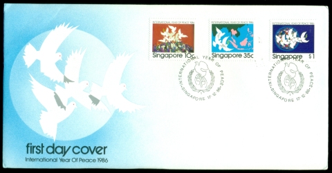 Singapore-1986-International-Peace-Year-FDC