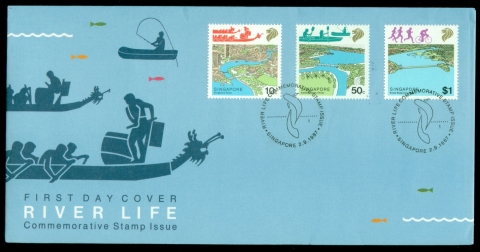 Singapore-1987-River-Life-FDC