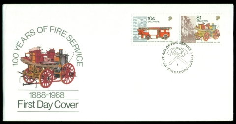 Singapore-1988-Fire-Service-Centenary-FDC