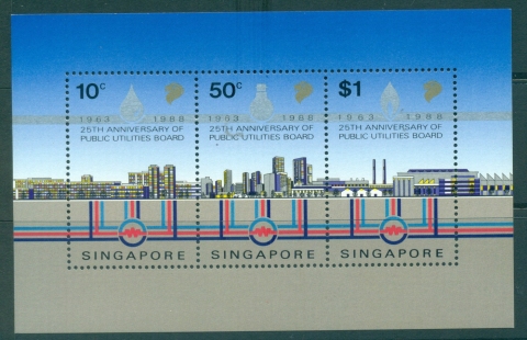 Singapore-1988-Public-Utilities-Board-25th-Anniv-MS-MUH-Lot31930