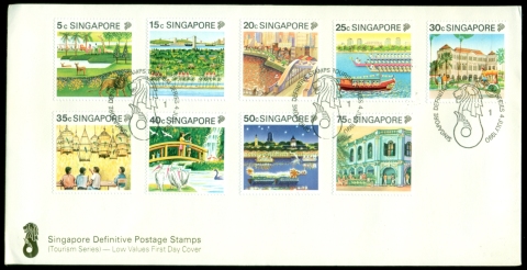 Singapore-1990-Tourism-Views-FDC