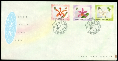 Singapore-1991-Flowers-Orchids-FDC