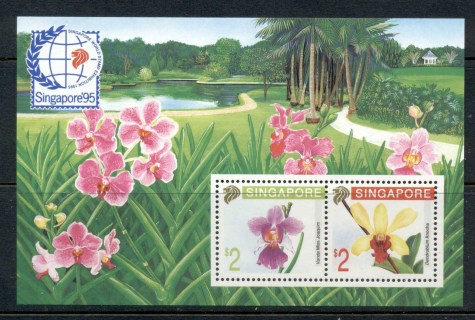 Singapore-1991-Flowers-Singapore-95-MS-MUH