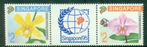 Singapore-1992-Orchids-Pair-MUH
