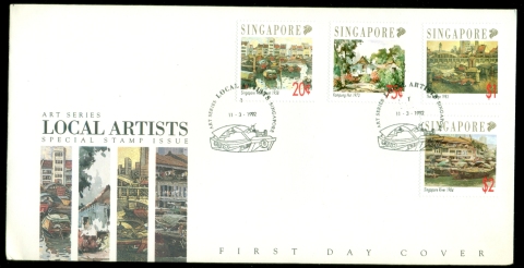 Singapore-1992-Paintings-by-Local-Artists-FDC