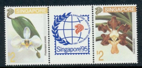 Singapore-1993-Flowers-Singapore-95-pr-MUH