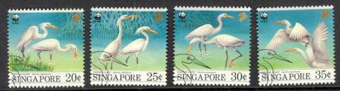 Singapore-1993-WWF-Birds-Egrets-FU-Lot14915