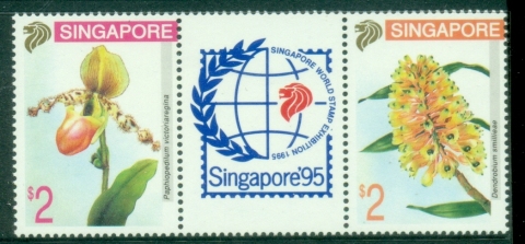 Singapore-1994-Orchids-Pair-MUH