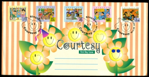 Singapore-1996-Greetings-Childrens-Drawings-FDC
