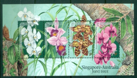 Singapore-1998-Orchids-of-Singapore-Australia-MS-MUH