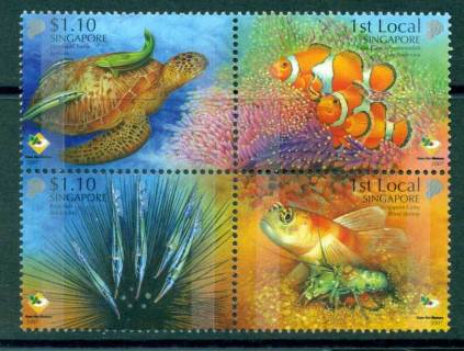 Singapore-2007-Shores-Reefs-Block-4-MUH-Lot23509