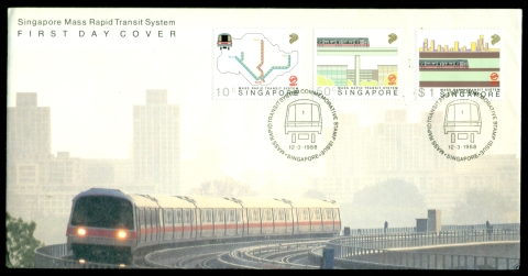 Singapore-1988-Mass-Rapid-Transit-System-FDC