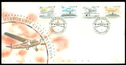 Singapore-1991-History-of-Civil-Aviation-FDC