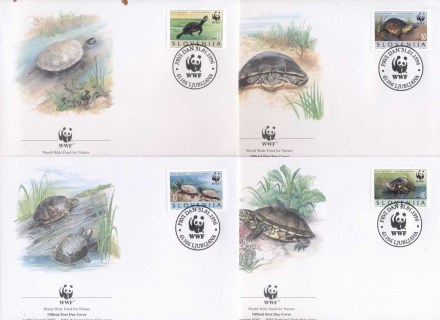 Slovenia-1996 WWF European Pond Tortoise FDC