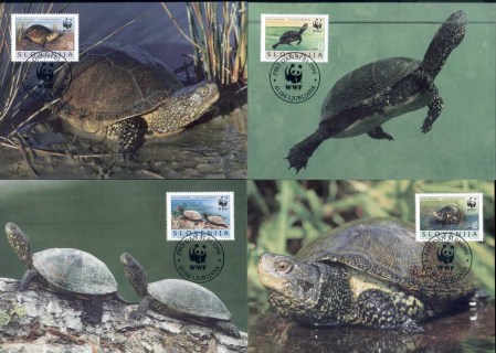 Slovenia-1996 WWF European Pond Tortoise Maxicards