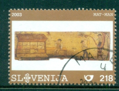 Slovenia-2003-Painted-Beehive-Panel-CTO