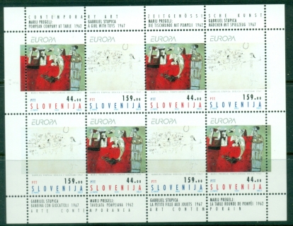 Slovenia-1993-EUROPA-Stamps-Contemporary-Art-MS-MUH