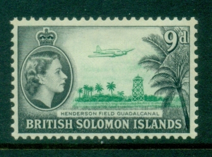 Solomon-Is-1956-60-QEII-Pictorial-Wmk-Multi-Crown-CA-9d-MLH