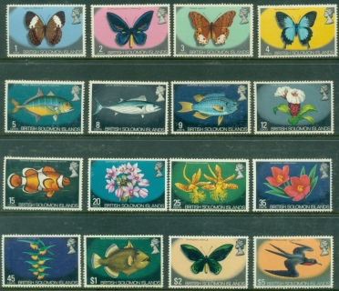 Solomon-Is-1972-73-Pictorials-Flora-Fauna-MUH