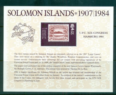 Solomon-Is-1984-UPU-Congress-Hamburg-MS-MUH-lot59473