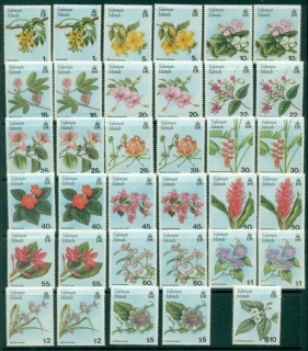 Solomon-Is-1987-88-Pictorials-Flowering-Plants-paper-varieties-MLH