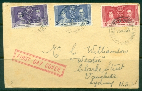 Solomon-Is-1937-KGVI-Coronation-FDC