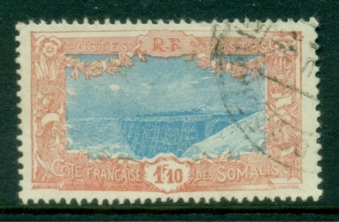 Somali Coast 1915-33 Pictorial, Railroad Bridge 1.10f