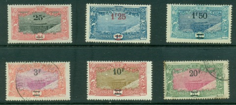 Somali Coast 1924-27 Pictorials Surcharges