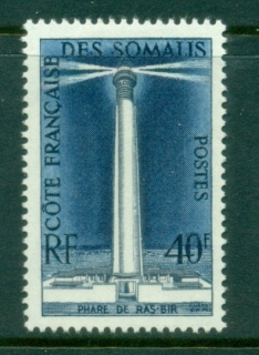 Somali Coast 1956 Lighthouse Ras-Bir 40f