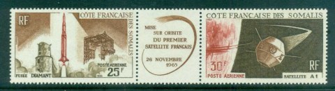 Somali Coast 1966 Space Satellite A 1 pr + label