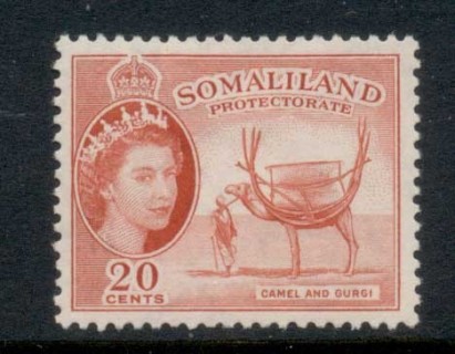 Somaliland-Protectorate-1953-58-QEII-Pictorial-20c-MLH
