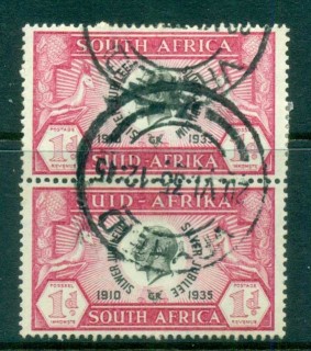 South-Africa-1935-Silver-Jubliee-1d-pair-FU