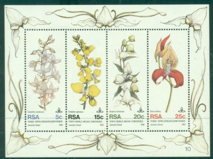 South-Africa-1981-Flowers-World-Orchid-Conference-MS-MUH