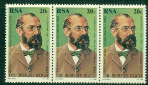 South-Africa-1982-TB-Bacillus-Centenary-strip-3MUH