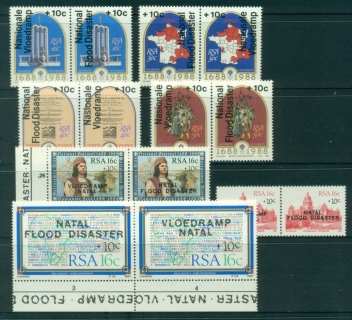 South-Africa-1988-French-Huguenot-Settlement-Surcharged-for-Flood-relief-MLH