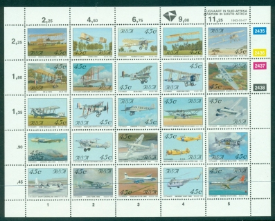 South-Africa-1993-Aircraft-Sheetlet-MUH-lot35243