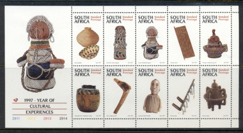 South-Africa-1997-Cultural-Artifacts-Perf-14-sheetlet-MUH