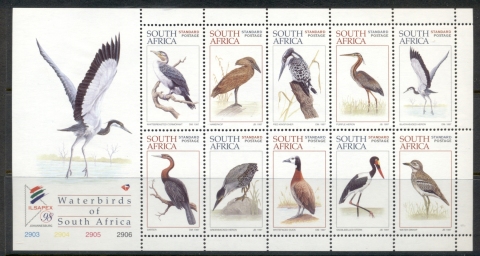 South-Africa-1997-Waterbirds-of-Africa-sheetlet-MUH