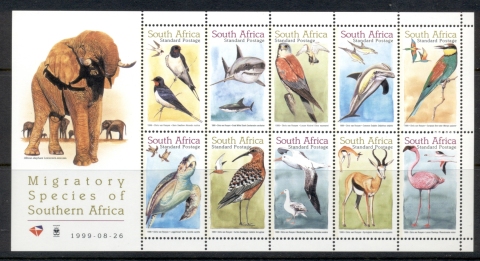 South-Africa-1999-Migratory-Birds-sheetlet-MUH