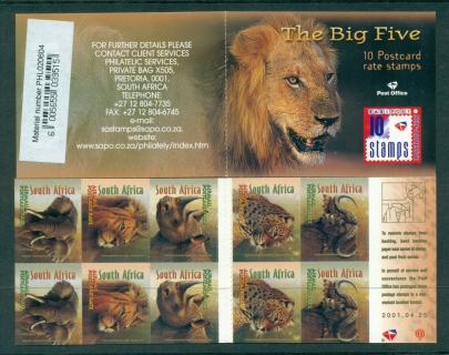 South-Africa-2001-The-Big-Five-PS-Booklet-MUH-lot35367