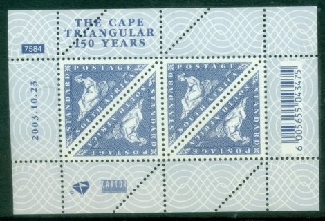 South-Africa-2003-COGH-Triangle-Stamps-150th-Anniversary-MS-MUH South-Africa-2003-COGH-Triangle-Stamps-150th-Anniversary-MS-MUH